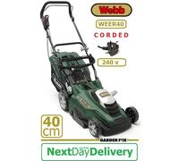 40 cm Cutting Width Classic Electric Lawnmower by Webb