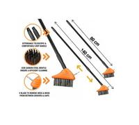 New Weed Wire Broom Head Scrub Moss Block Deck Patio Paving Removal Telescopic Brush