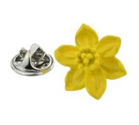 New Welsh Wales Enamel Red Dragon St David's Day Flower Daffodil Lapel Pin Badge UK (Daffodil)