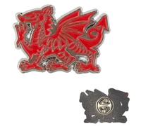 New Welsh Wales Enamel Red Dragon St David's Day Flower Daffodil Lapel Pin Badge UK (Red Dragon)