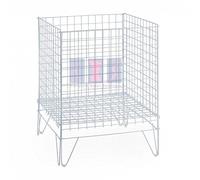 New White Dump Bin Basket Retail Merchandising Display Storage Bin In 2 Sizes (62cm Square)