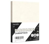 New White Stationery Parchment Recycled Paper | 65Lb Cover Cardstock | 8.5” x 11” Inches | 50 Sheets Per Pack