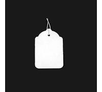 New White Strung Price Labels TIE ON Tags Pack of 100 (37 X 24 MM)