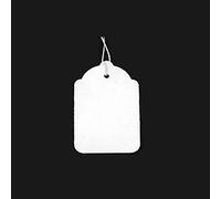 New White Strung Price Labels TIE ON Tags Pack of 100 (42 X 27 MM)