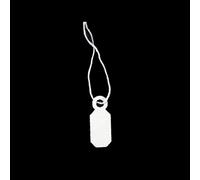 New White Strung Price Labels TIE ON Tags Pack of 200 (21 X 6 MM)
