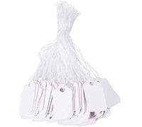 New White Strung Swing Tie Tickets Price Label Tags Size 55MM X 37MM OR E27 Pack of (100x200x300x500x1000x5000) (200PCS White Strung Tags, 55MM X 37MM OR E27)
