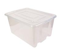 New Whitefurze Clear Plastic Stackable Container Small Storage Box With Lid 14l