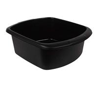 New Whitefurze Kitchen Black Large Rectangular Washing Up Bowl Plastic Basin 9l