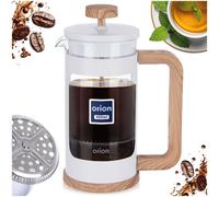 NEW Whiteline French Press 400ml Stainless Steel Borosilicate Glass White Cof...