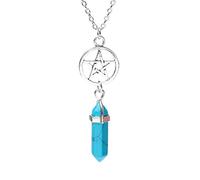 New Whole Natural Crystal Jewelry Hexagon Chakra Necklace Pentagram Pendant Necklace