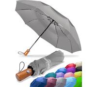 NEW Windproof Umbrella for Rain Large Double Canopy Travel Umbrella,Golf Umbrella,Automatic Compact Umbrella,Folding Umbrella for Backpack,Portable Umbrella Auto,Mens Umbrella, Grey