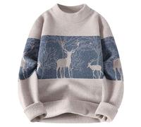 New Winter Jacket Unisex New Winter Large Size Knitted Sweater Loose Sweater Comfortable Fashionable Christmas Sweater 3 Years, 4-white, 3XL