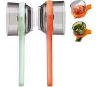 New with Box Storage Kitchen Special Fruitpeeler, 2026 Upgrade Multifunctional Peeler with Container, Fruit and Vegetable Peeler, for Cooking Camping Kitchen Fast Peeling Tool (1, Green+Orange)