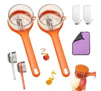 New with Box Storage Kitchen Special FruitPeeler, Box Storage Kitchen Peeler, Fruit & Vegetable Peeler with Storage Box, Double-Sided Stainless Steel Multi-Function Peelers, Peels Quickly (Orange * 2)
