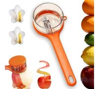 New with Box Storage Kitchen Special Fruitpeeler, Box Storage Kitchen Peeler with Anti-Slip Handle, Peeling Knife with Storages Boxs, Double-Sided Stainless Steel, for Home Kitche (Orange)