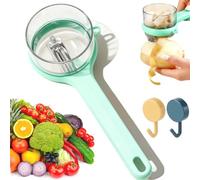 New with Box Storage Kitchen Special Fruitpeeler, Vegetable Peeler with Container, Box Storage Kitchen Peeler, Double-Sided Stainless Steel Multi-Function Peelers (Green)