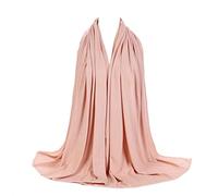 New Women Big Large Plain Jersey Hijab Scarf Shawl Wrap Stretchy Lycra (Big Jersey Nude)
