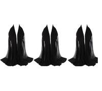 New Women Chiffon Scarf Hijab Plain Silky Elegant Sarong Shawl Wrap Plain Maxi Soft for All Seasons (Black Pack of 3)