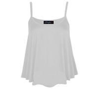 NEW WOMEN PLAIN SWING CAMI VEST STRING NEON CROP TOP LADIES SWING STRING CROP TOP PLUS SIZES UK SIZE 8-26 (L/XL 16-18, WHITE)