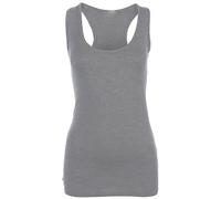 New Womens Ladies Plus Size Long Racer Back Bodycon Muscle Vest Gym Sports Tops UK 8-26 Light Grey