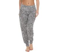 New Womens Printed Hareem Loose Baggy Trousers Ladies Print Pattern Long Harem Pants Plus Size Leopard Print Size 16 - 18