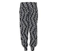 New Womens Printed Hareem Loose Baggy Trousers Ladies Print Pattern Long Harem Pants Plus Size Peace Print Size 24 - 26