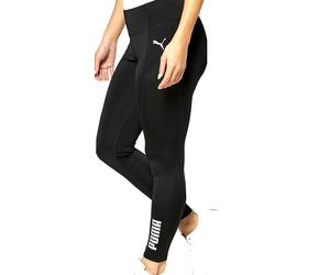 New Womens Puma 586492 01 Side Logo Leggings Slim Black Size L