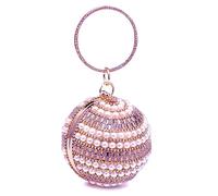 New Women's Rose Gold Sparkling Shiny Small Diamanti Crystal Clutch Bag Ideal For Wedding Prom Dinner Evening Party Event