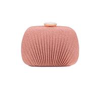 New Women's Rose Gold Sparkling Shiny Small Diamanti Crystal Clutch Bag Ideal For Wedding Prom Dinner Evening Party Event (Shell)