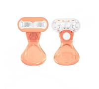 New Women's Short Handle Razor with Five Blades, Can Remove Excess Body Hair From Arms, Legs, Underarms, Private Areas, Etc. Reusable, With Replaceable Razor Heads (Orange)