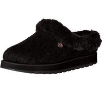 Skechers Women's Keepsakes - Ice Angel Low Top Slippers, Black Black Cable Knit Sweater Faux Fur Trim Bbk, 5 UK