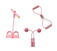New women's sports and fitness three piece set, foot pedal puller, 8-shaped puller, cordless skipping rope, outdoor and indoor fitness exercise