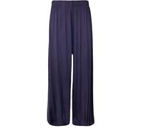 New Womens Wide Leg Bottoms Flared Plus Size Pants Palazzos Plain Trousers 12-30 (3XL (24/26), NAVY)