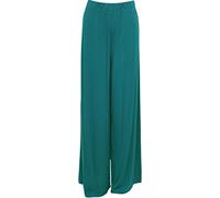 New Womens Wide Leg Bottoms Flared Plus Size Pants Palazzos Plain Trousers 12-30 (M/L (12/14), TEAL)