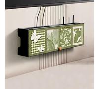 New Wood Router Decoive Box Wall Mounted Wifi Box Hider Modem Shelf Hider Cover Cable Management Organizer For Living Room Office Bedroom One Color 23.6x8x4.7in