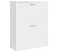 Vidaxl Shoe Cabinet High Gloss White 63X24X81 Cm Engineered Wood
