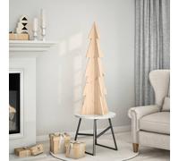 (wax brown, 112 cm) vidaXL Wooden Christmas Tree for Decoration Xmas Tree Solid Wood Pine