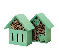 New Wooden Insect House - Hand-Crafted Bug Habitat for Garden - Bee & Solitary Insect Shelter - Natural Wooden Bug Hotel - Eco-Friendly Garden Decor G-49