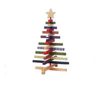 New wooden rotating Christmas tree ornaments, window decorations, home desktop ornaments, building blocks (Large)