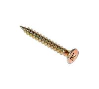 New Woodscrews - Double Csk Head - Single Thread 5.0 X 80mm Yzp 2 Screws