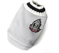 New Wool Dog Sweater & Cat Sweater | Tweed Knitted Pet Apparel for Winter Warmth Cute, fashionable, cold-proof and easy to clean(Size:S,Color:Gray)