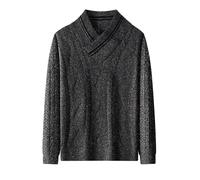 New Wool Winter Jackets Thick Winter Sweater V Neck Warm Bottom Young Wool Sweater Thin Knit Fir Sheepskin Coat, dark grey, L