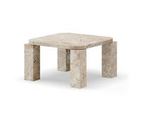 New Works Atlas coffee table 60x60 cm Unfilled Travertine