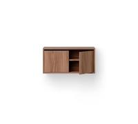 New Works Cabinet Bookcase Low With Doors Walnut