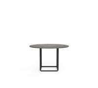 New Works Florence Dining Table Ø120 Gris Du Marais Marble w. Black Frame