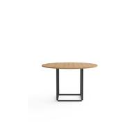 New Works Florence Dining Table Ø120 Oak with Black Frame
