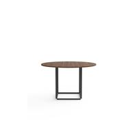 New Works Florence Dining Table Ø120 Walnut with Black Frame