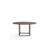 New Works Florence Dining Table Ø145 Walnut with Black Frame