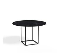 New Works Florence round dining table Black marquina marble. ø120 cm. black stand