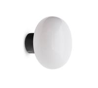 New Works Karl-Johan wall lamp, white, marble, glass, Ø 23 cm